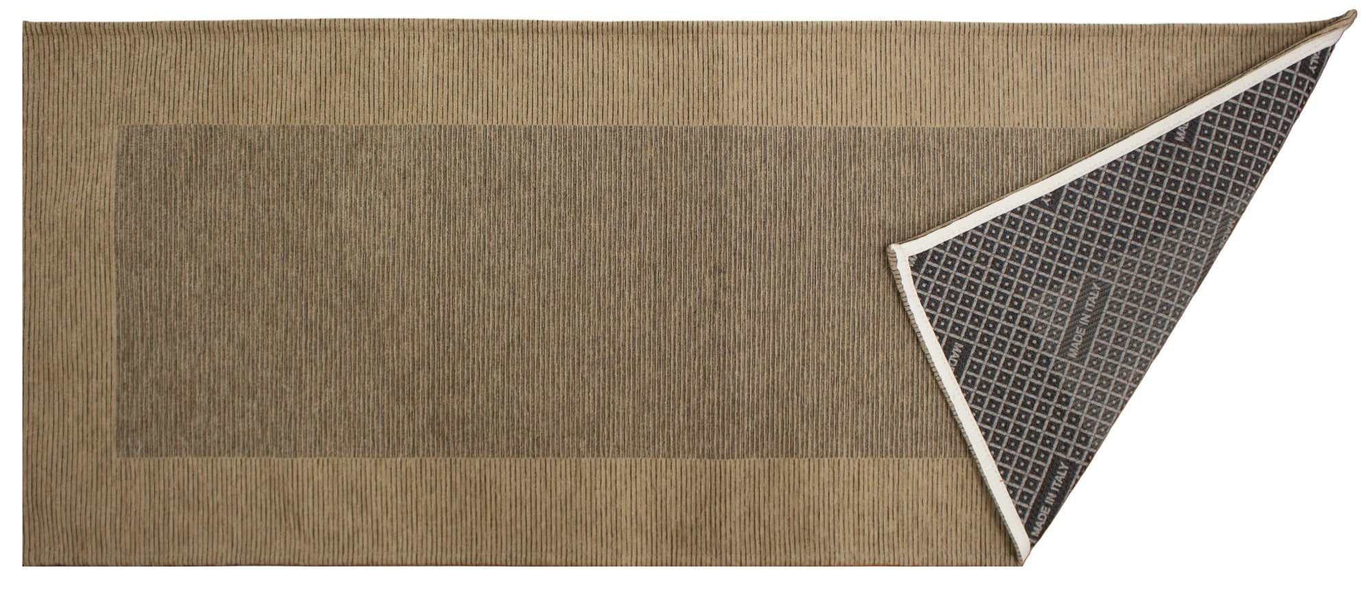 KÜCHENMATTE MIT STREIFENMUSTER FARBE TOPASBLAU 57X85 CM MIT RUTSCHFESTER UNTERLAGE