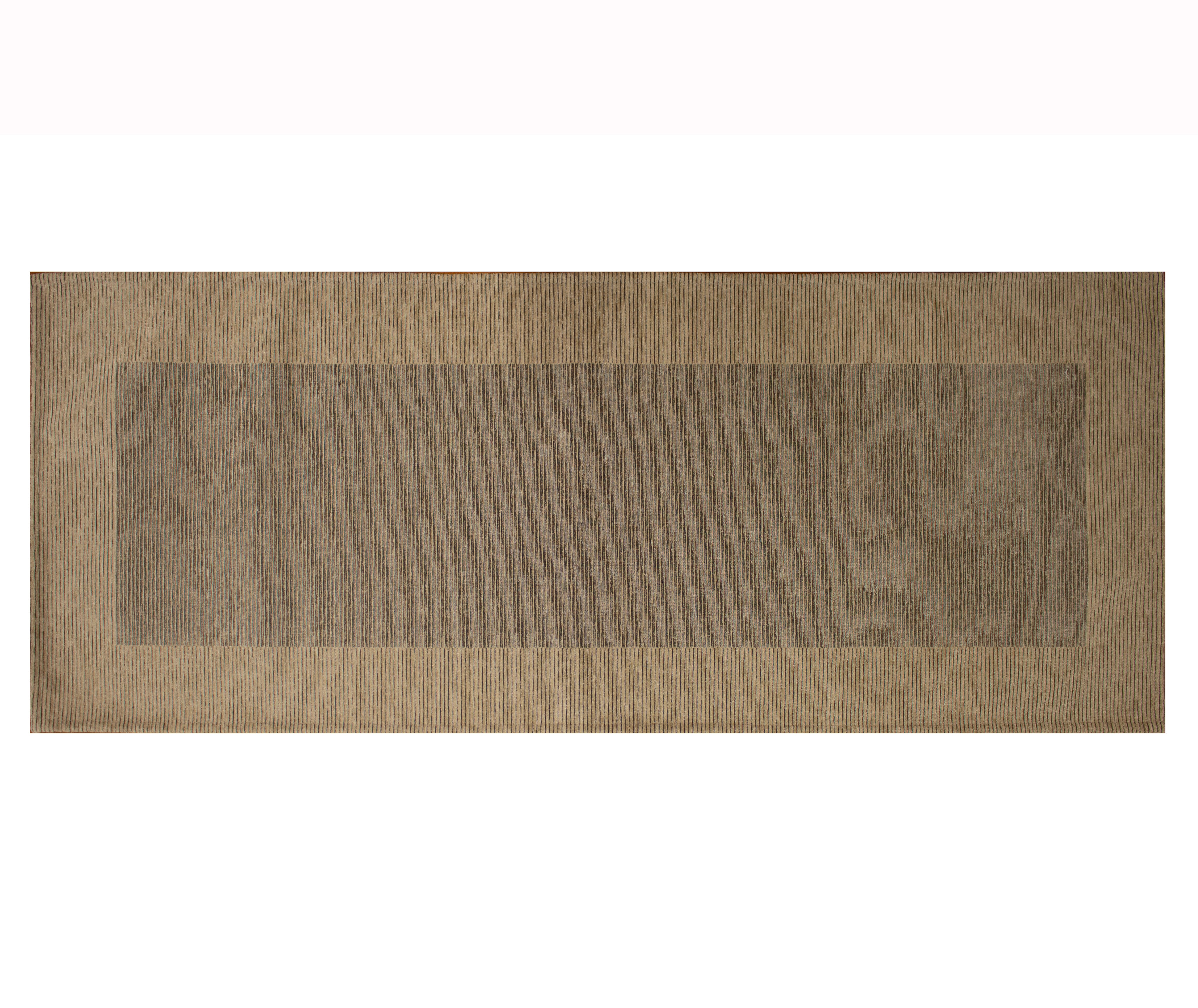 KÜCHENMATTE MIT STREIFENMUSTER FARBE TOPASBLAU 57X85 CM MIT RUTSCHFESTER UNTERLAGE