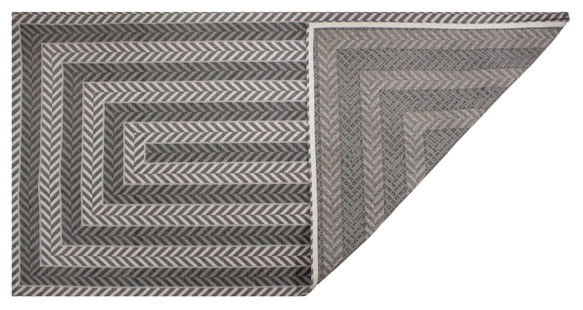 TAPPETO DA CUCINA DIS. SALICE CON ANTISCIVOLO, motivo a spina in tonalità grigio ed elegante design.