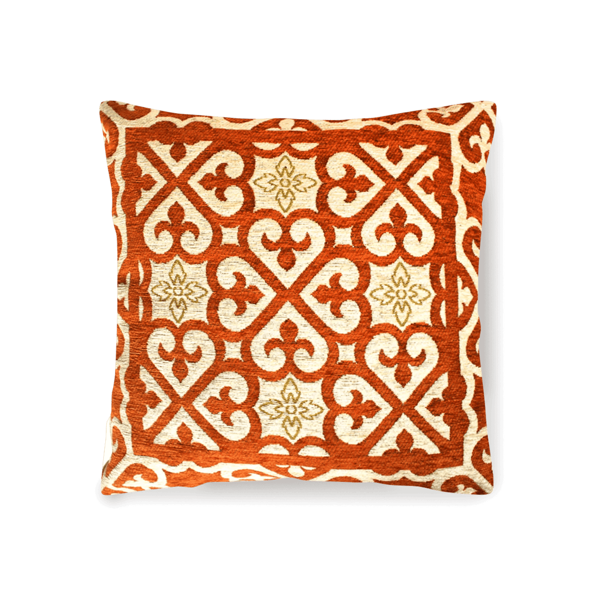 COPPIA CUSCINI ARREDO JACQUARD SFODERABILI ARABIC decorativo in tessuto jacquard con motivo floreale e colorato.