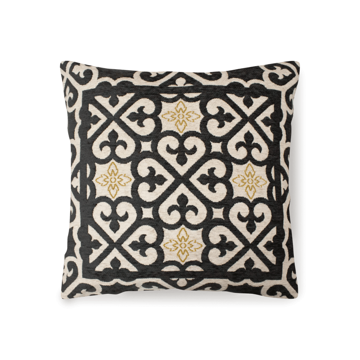 COPPIA CUSCINI ARREDO JACQUARD SFODERABILI ARABIC - cuscino decorativo in jacquard con design geometrico elegante.