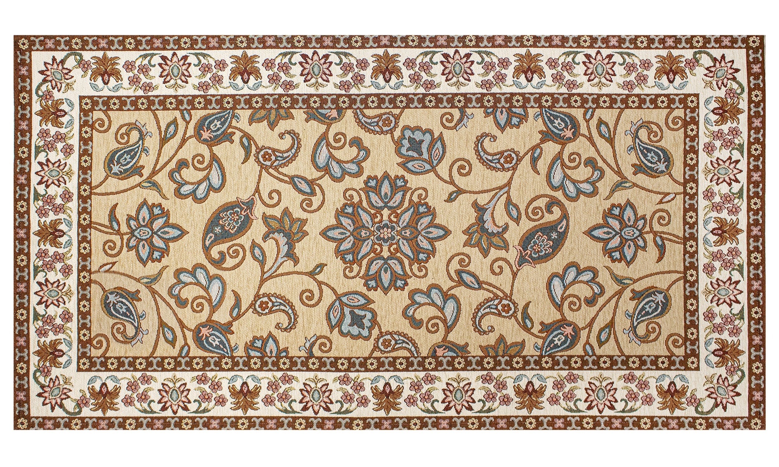 TAPPETO ARREDO DIS.SAHARA CON ANTISCIVOLO, tappeto moderno con disegno floreale e colori accesi, morbido e resistente.