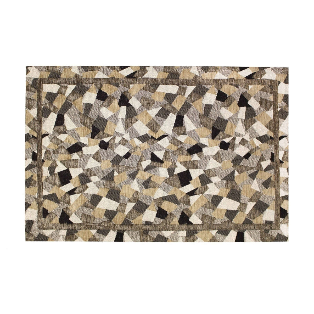 TAPPETO DA CUCINA DIS.MOSAICO CON ANTISCIVOLO, tappeto moderno con disegno astratto e colori vivaci, versatile e resistente.