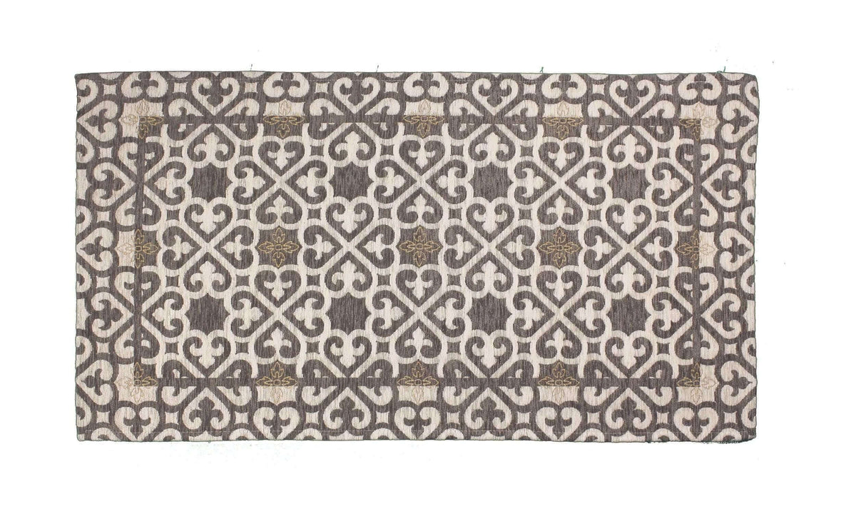 TAPPETO ARREDO DIS.ARABIC CON ANTISCIVOLO, tappeto moderno con design scolpito e colori accesi, morbido e resistente.