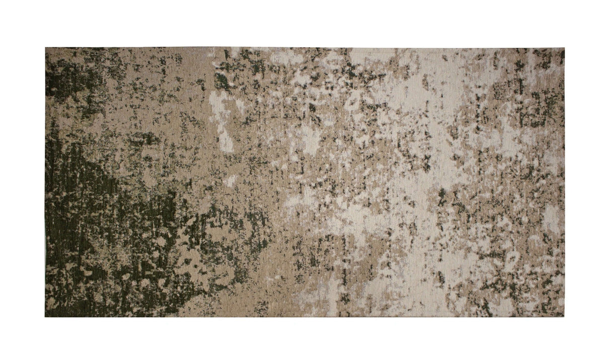 TAPPETO ARREDO DIS.BETA CON ANTISCIVOLO in tonalità beige e verde, ideale per ambienti contemporanei.