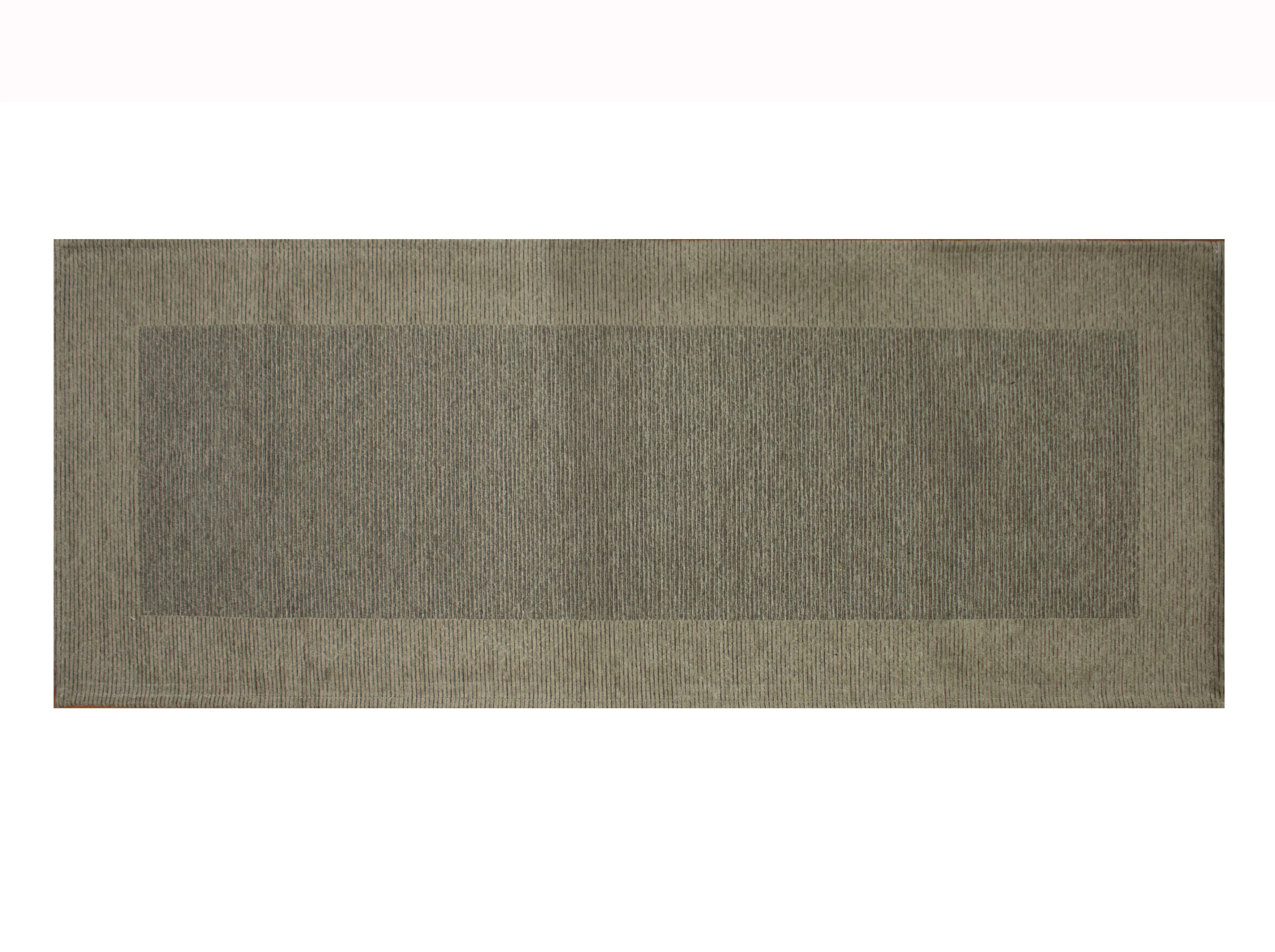 TAPPETO DA CUCINA DIS.RIGHE CON ANTISCIVOLO design moderno in tonalità grigie, morbido e resistente, ideale per la cucina.