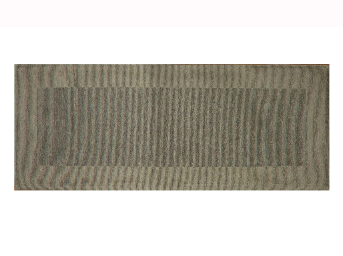 TAPPETO DA CUCINA DIS.RIGHE CON ANTISCIVOLO design moderno in tonalità grigie, morbido e resistente, ideale per la cucina.