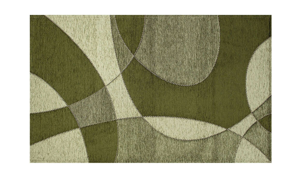 TAPPETO ARREDO DIS.HILLS CON ANTISCIVOLO con motivi moderni e colori verdi, morbido e facile da pulire.