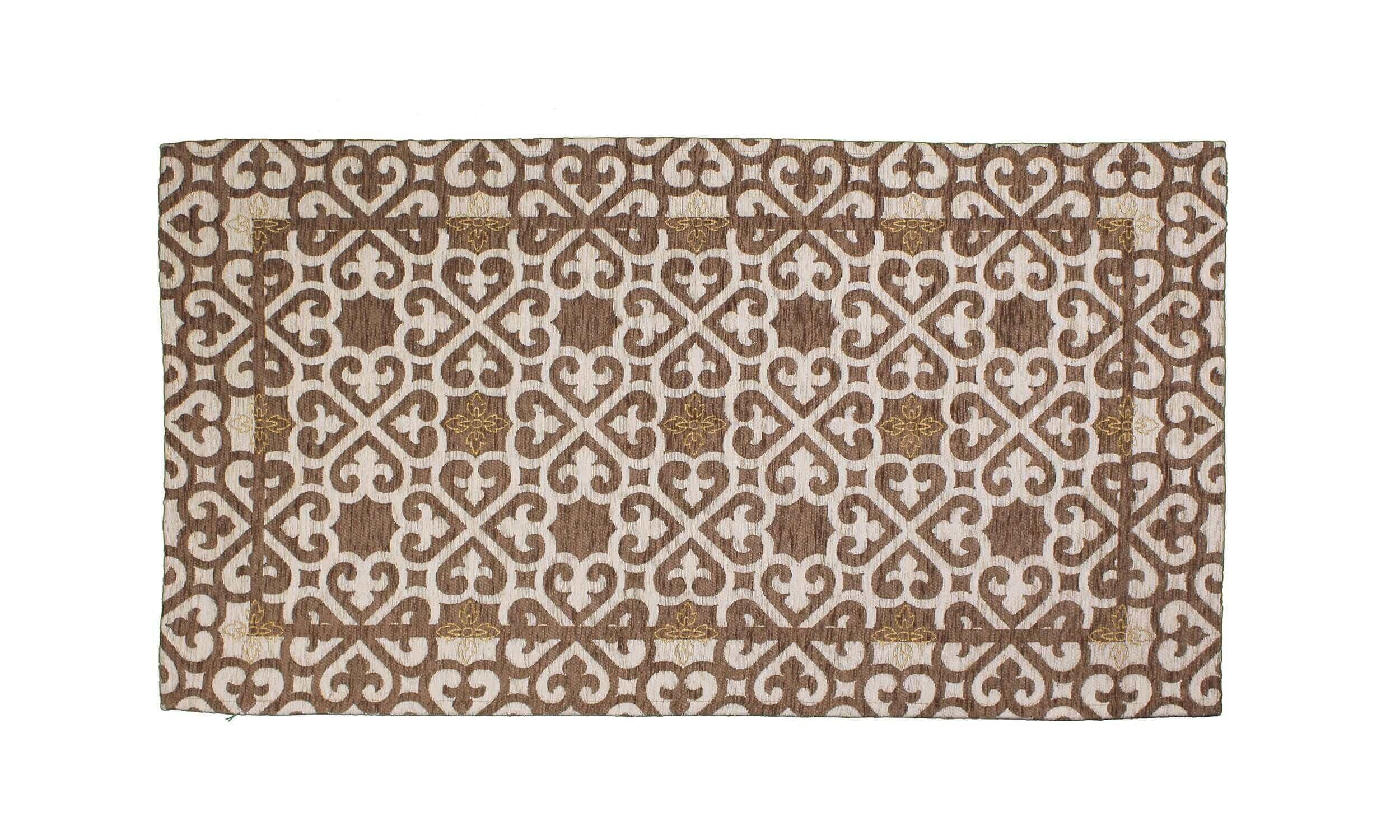 TAPPETO ARREDO DIS.ARABIC CON ANTISCIVOLO, tappeto moderno con design scolpito e colori vivaci, resistente e facile da pulire.