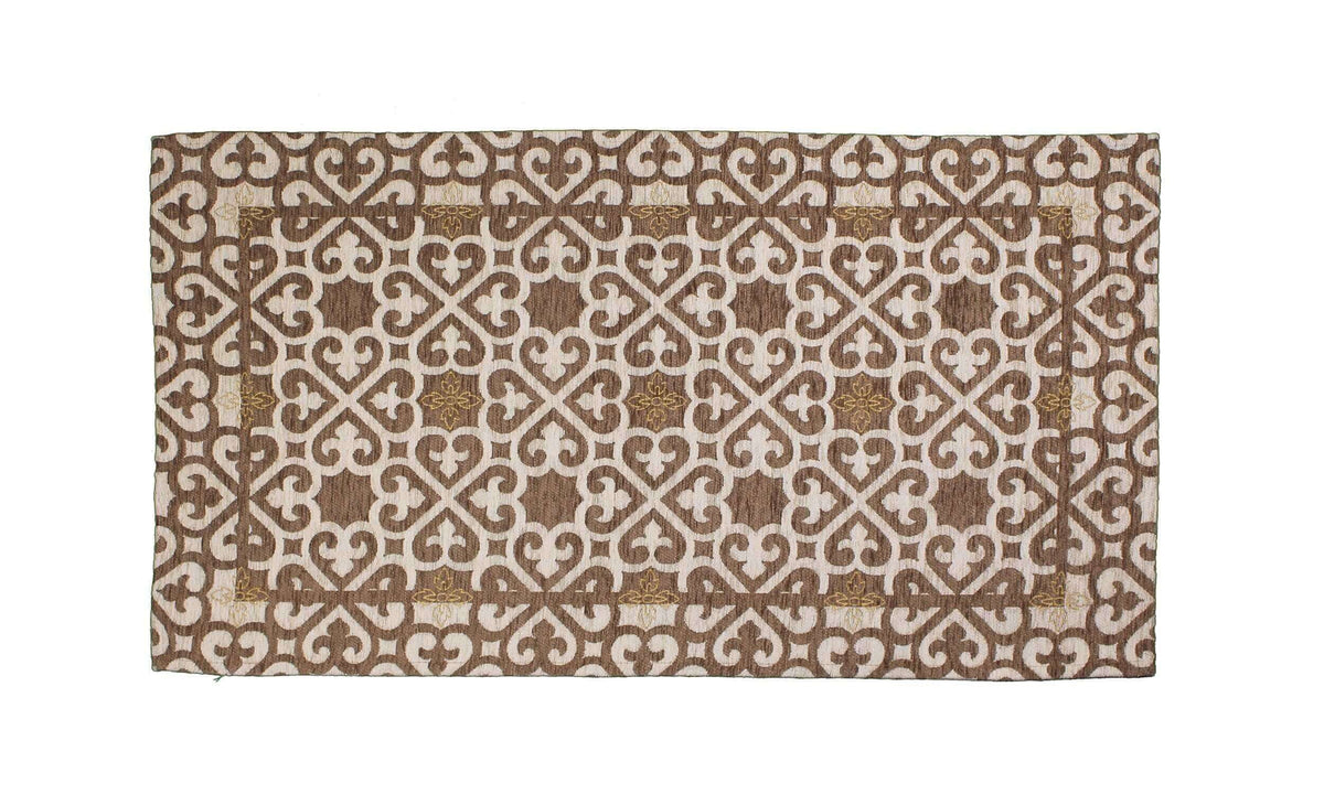TAPPETO ARREDO DIS.ARABIC CON ANTISCIVOLO, tappeto moderno con design scolpito e colori vivaci, resistente e facile da pulire.