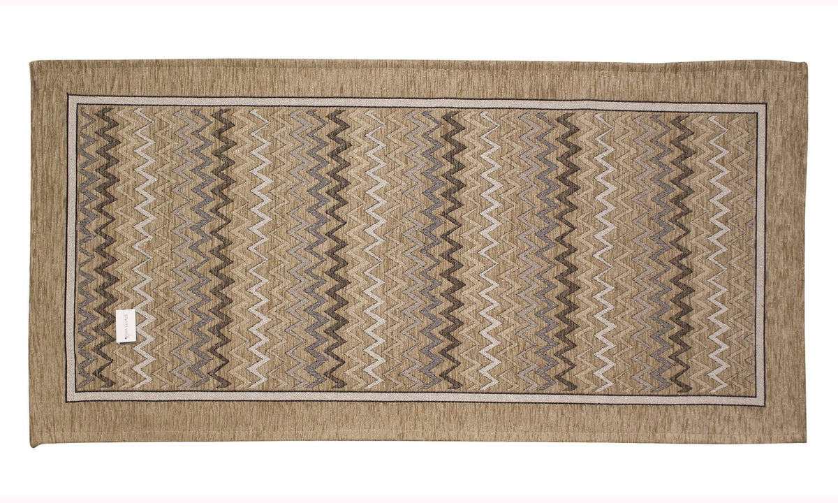 TAPPETO DA CUCINA DIS.ZIG ZAG CON ANTISCIVOLO, tappeto moderno in colori accesi e design zigzag.