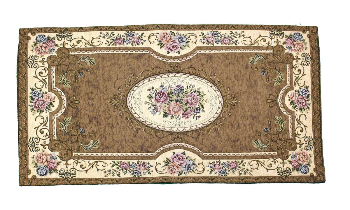 TAPPETO ARREDO DIS.VIENNA CON ANTISCIVOLO con motivi floreali e design classico