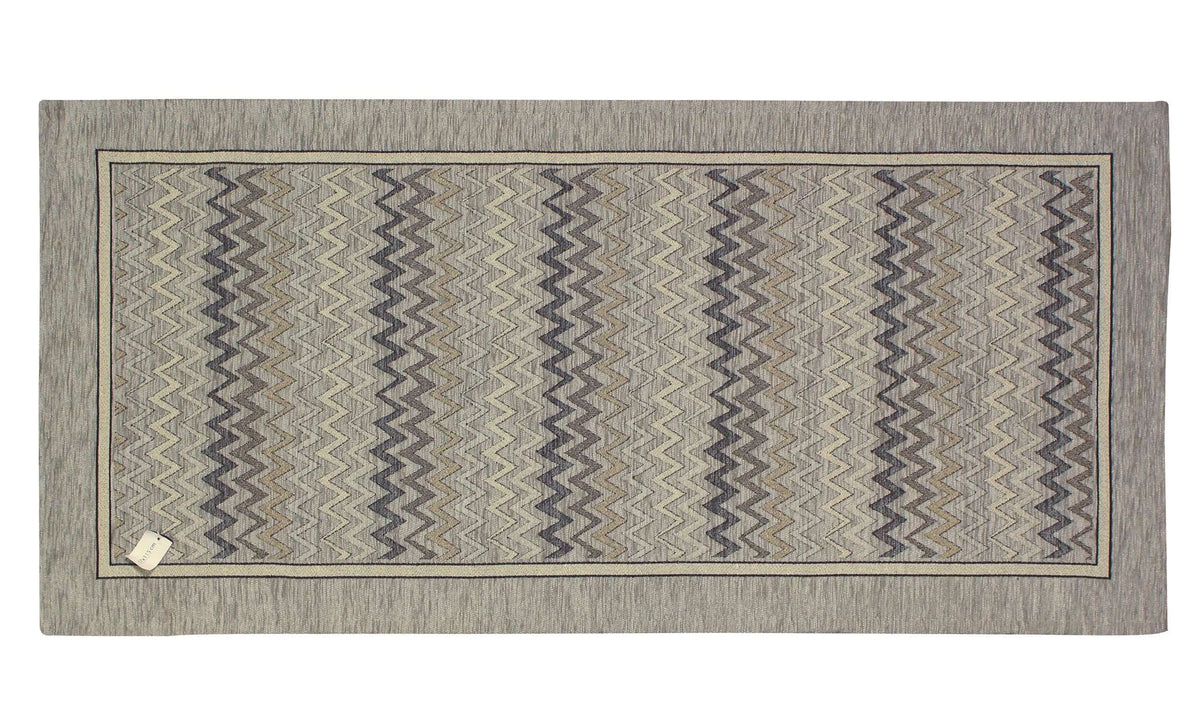 TAPPETO DA CUCINA DIS.ZIG ZAG CON ANTISCIVOLO, design moderno con effetto scolpito e tonalità accese.