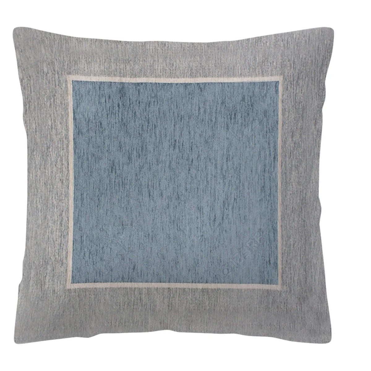 COPPIA CUSCINI ARREDO JACQUARD SFODERABILI ROMA - cuscino decorativo con motivo blu e grigio, ideale per arredare.