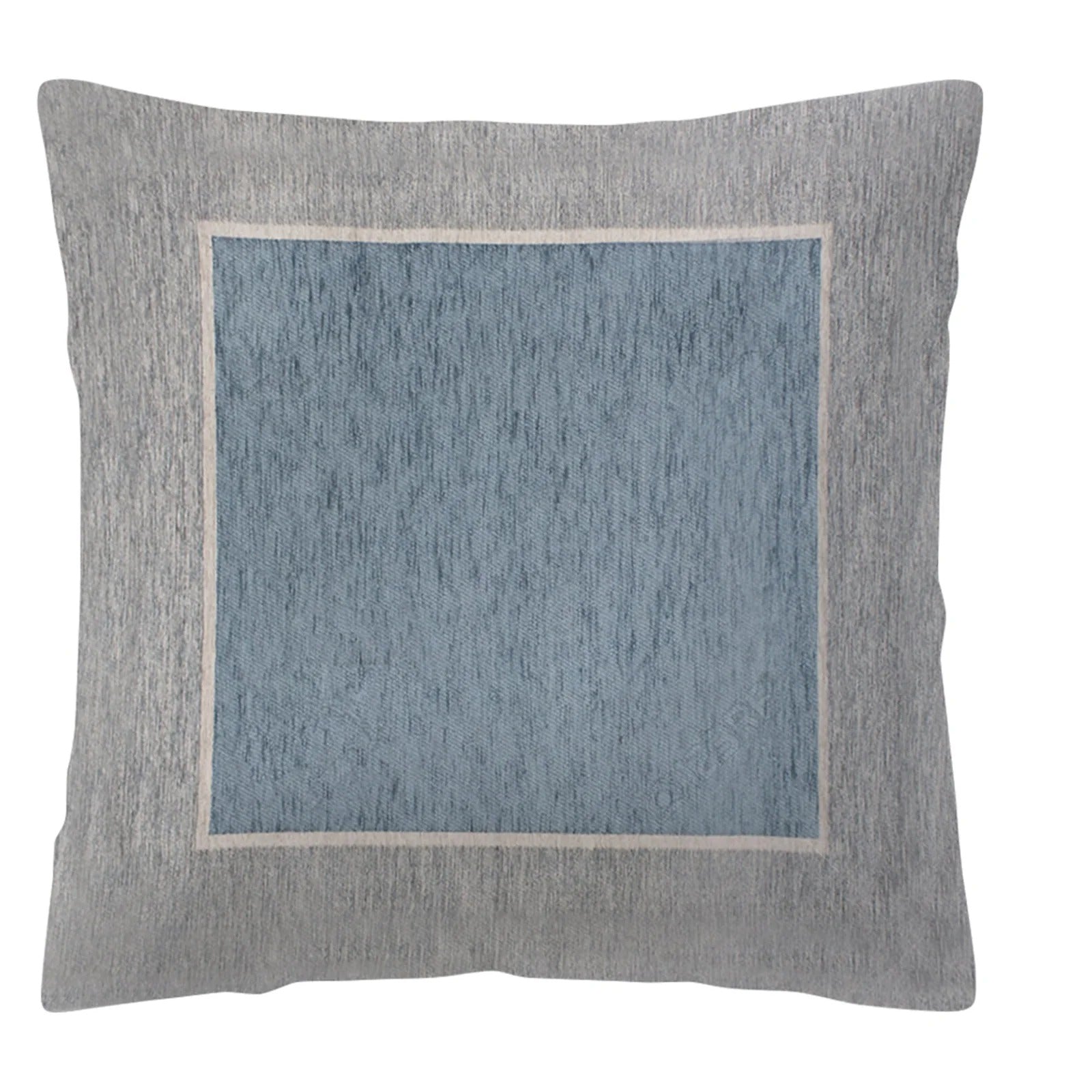 COPPIA CUSCINI ARREDO JACQUARD SFODERABILI ROMA - cuscino decorativo con motivo blu e grigio, ideale per arredare.