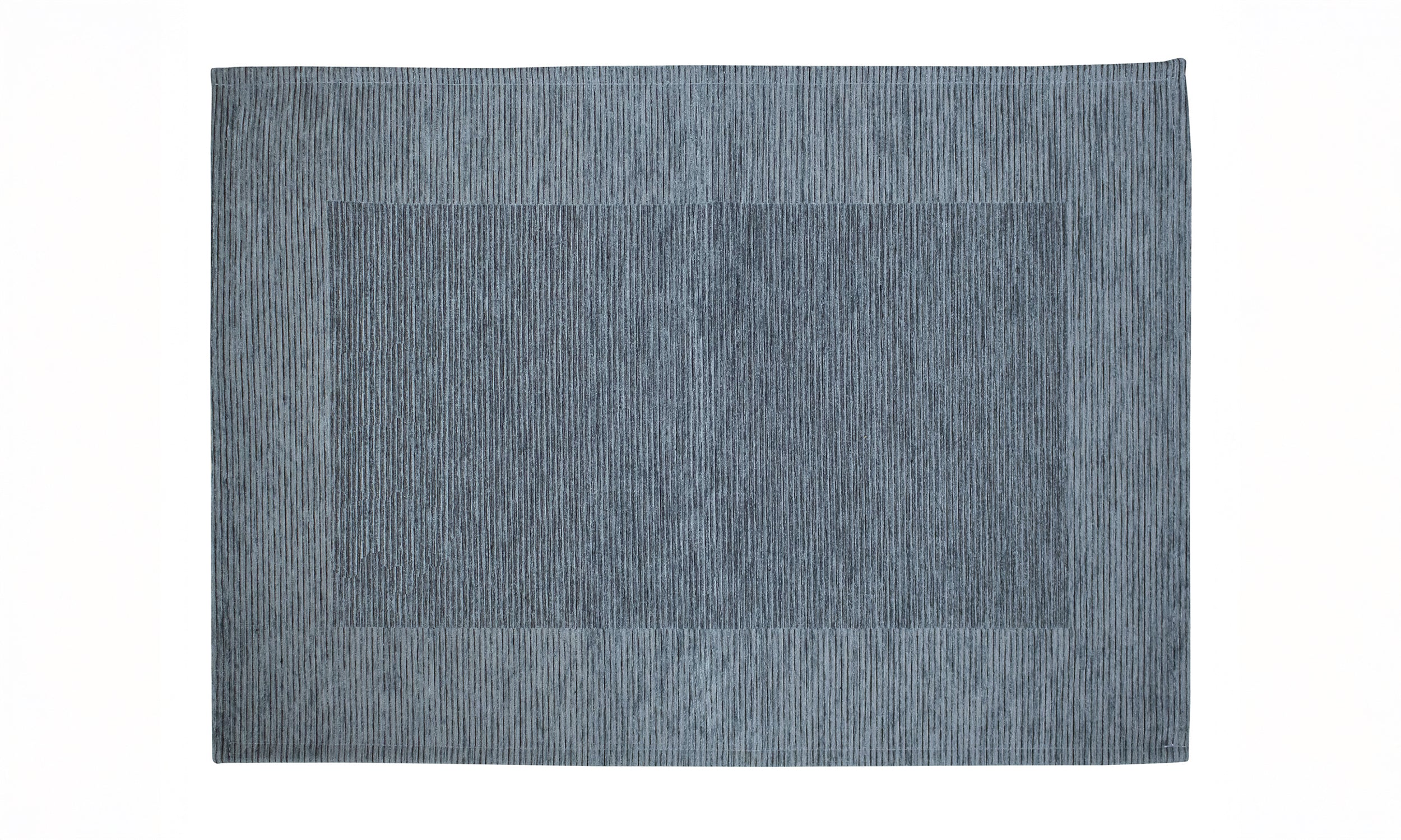 KÜCHENTEPPICH MIT STREIFENMUSTER FARBE TOPASBLAU 57X240 CM MIT RUTSCHFESTER UNTERLAGE