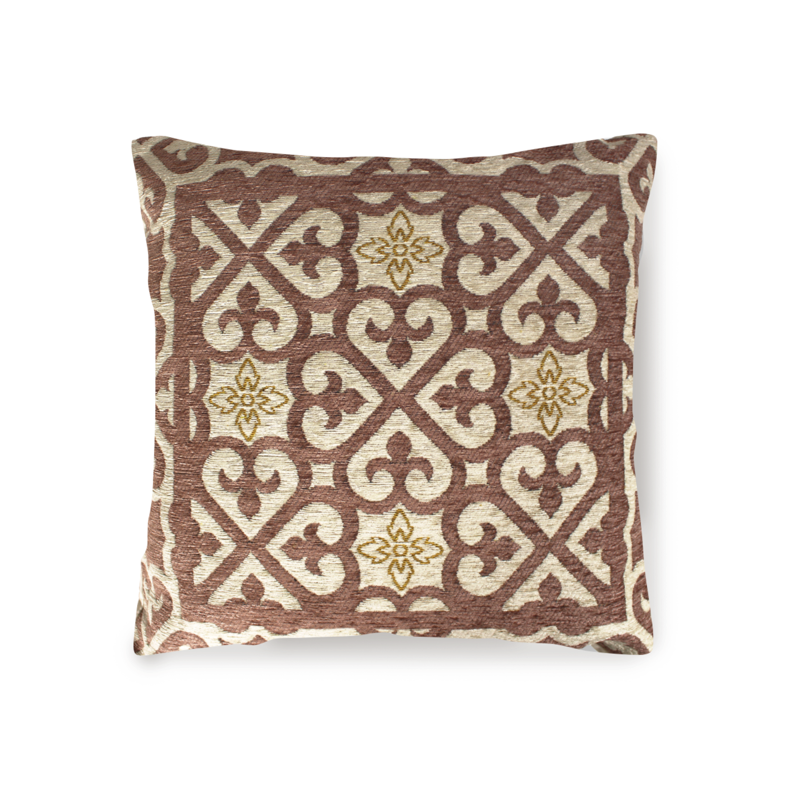 PAAR JACQUARD SOFAKISSEN ABNEHMBAR 50X50 CM ARABISCH PFLAUME