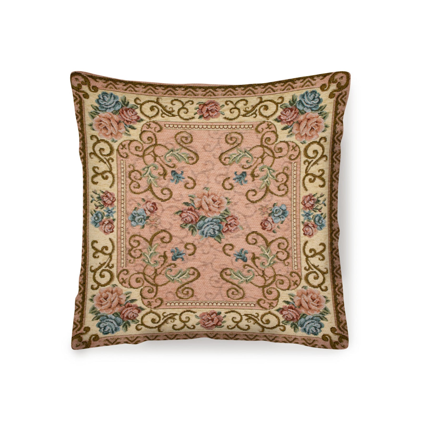 Paar Jacquard-Bezug Kissenbezüge abnehmbar 50x50 cm Wien altrosa