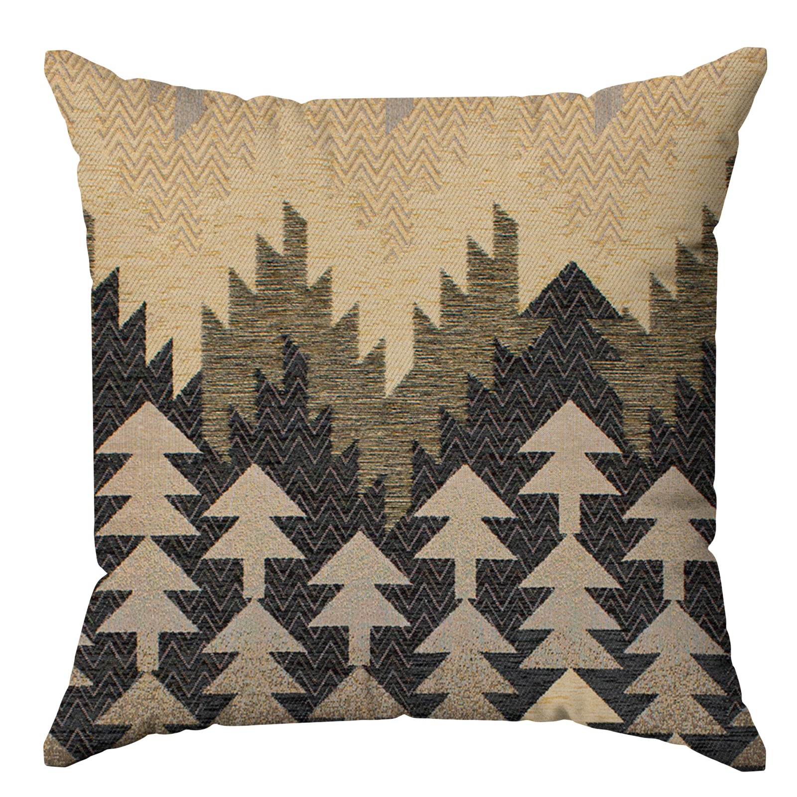 PAAR JACQUARD-DEKOKISSEN MIT ABNEHMBARER BEZUG 50X50 CM TANNENBAUM ANTHRAZIT