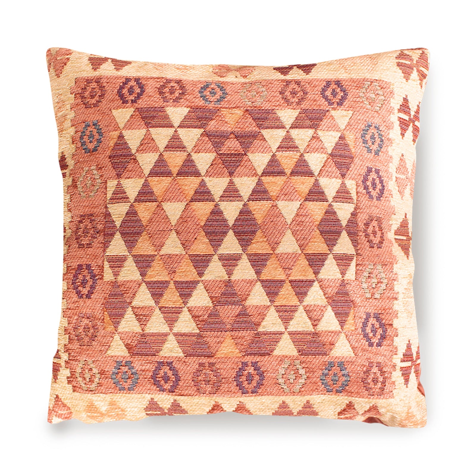 PAAR JACQUARD SOFAKISSEN ABNEHMBAR 50X50 CM KILIM ALTROSA