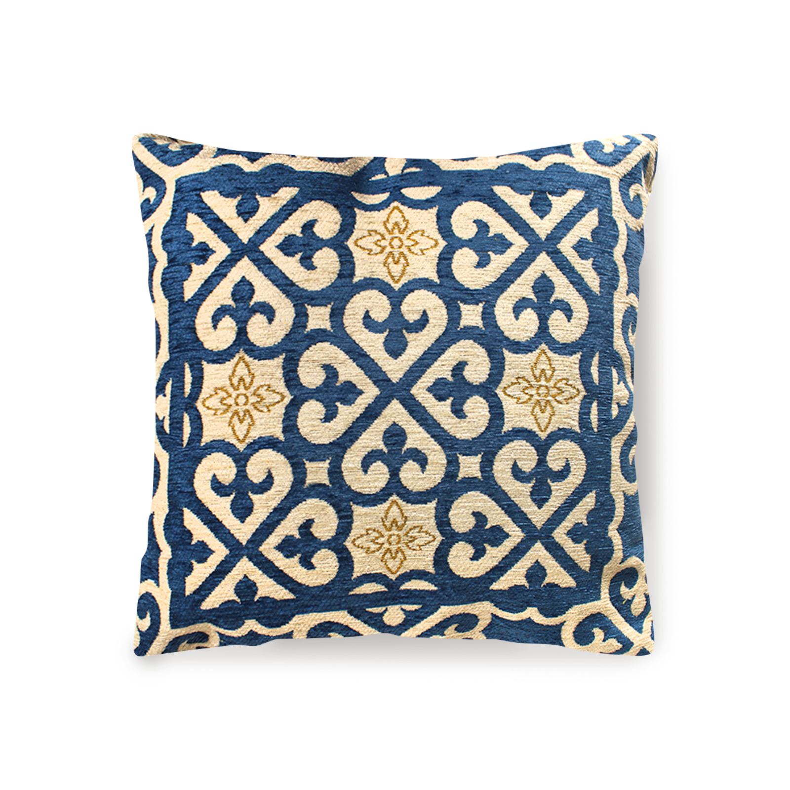 PAAR JACQUARD-DEKOKISSEN MIT ABNEHMBARER BEZUG 50X50 CM ARABISCH BLAU