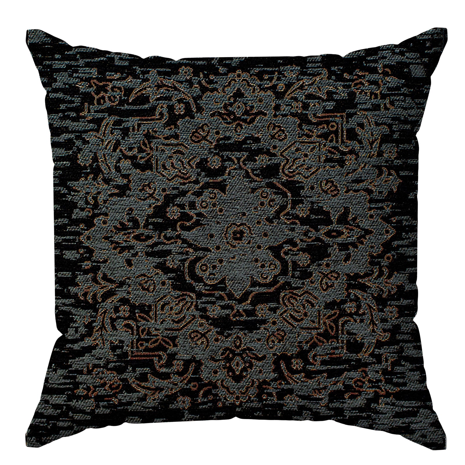 Paar Jacquard-Dekokissen abnehmbar 50x50 cm antik schwarz
