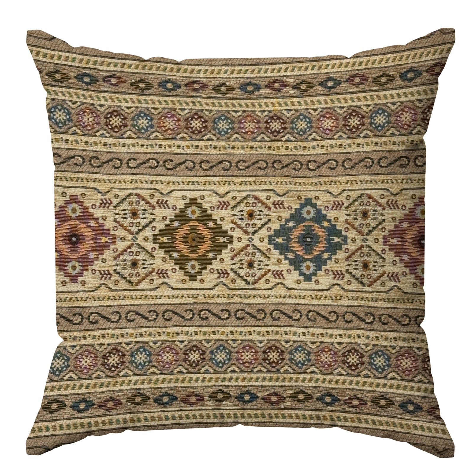 PAAR JACQUARD-DEKOKISSEN ABNEHMBAR 50X50 CM LOOM FANGO