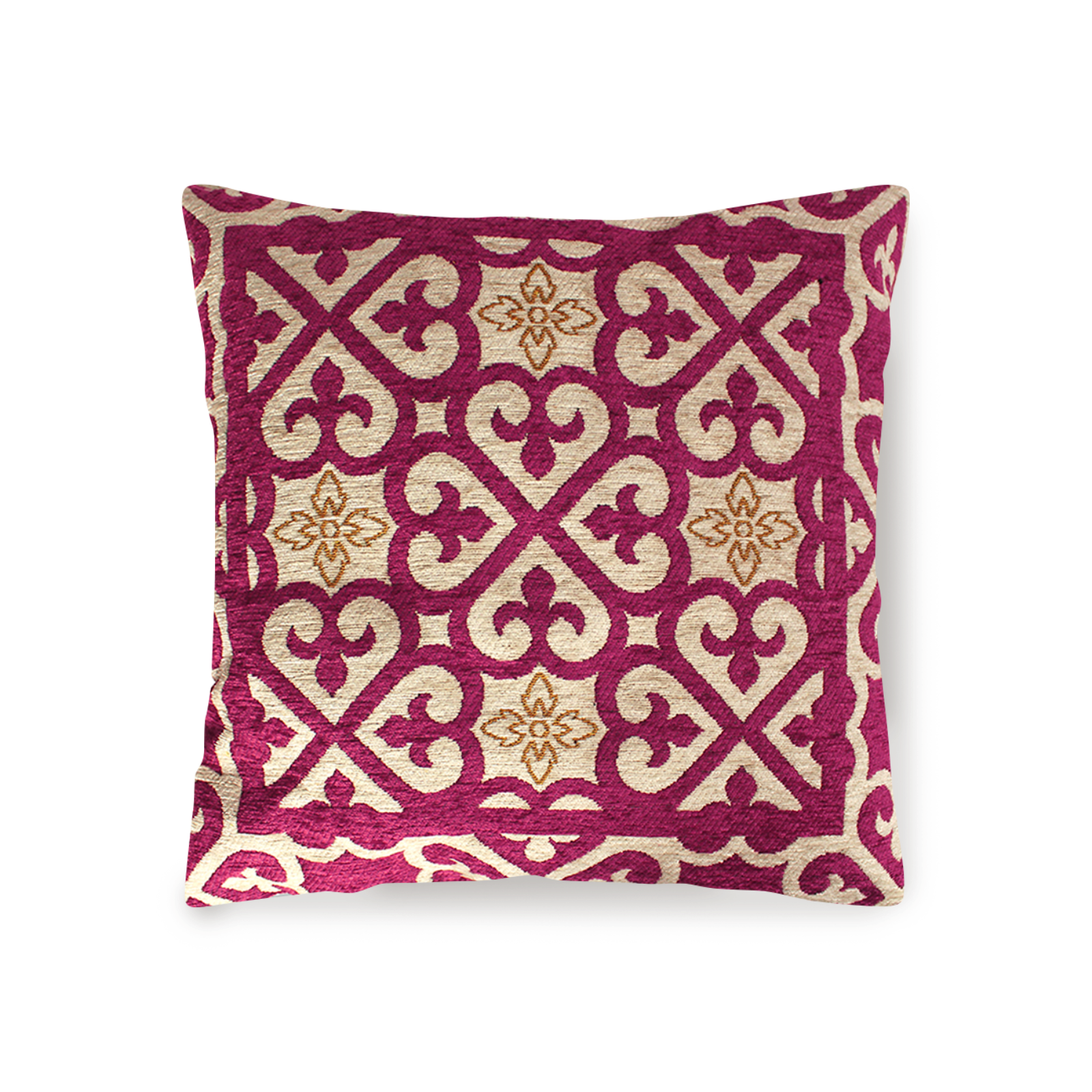 PAAR JACQUARD ABNEHMBARE DEKOKISSEN 50X50 CM ARABISCH FUCHSIA