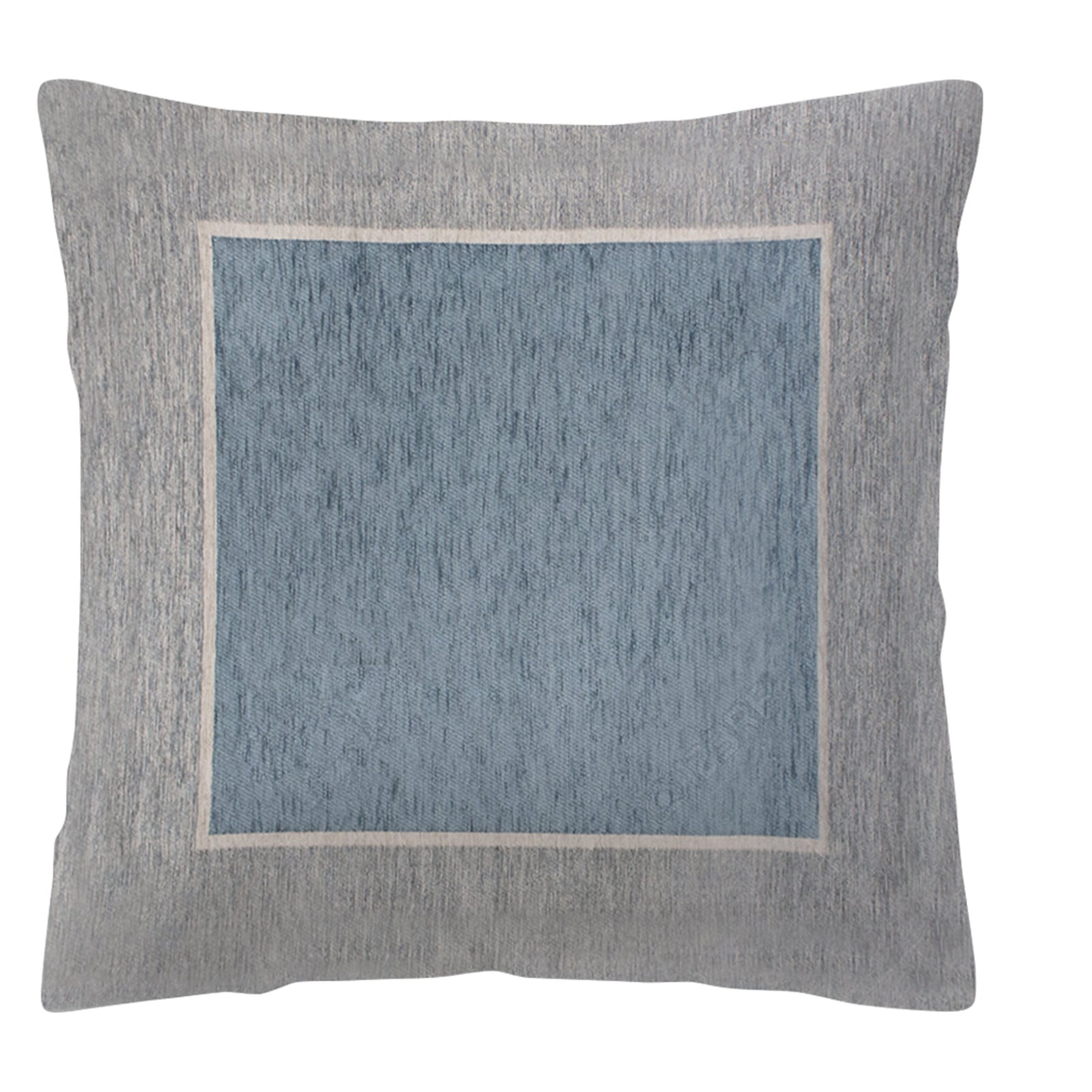 Cuscino decorativo sfoderabile in jacquard, azzurro topazio, 50x50 cm, ideale per arredare il living e la camera.