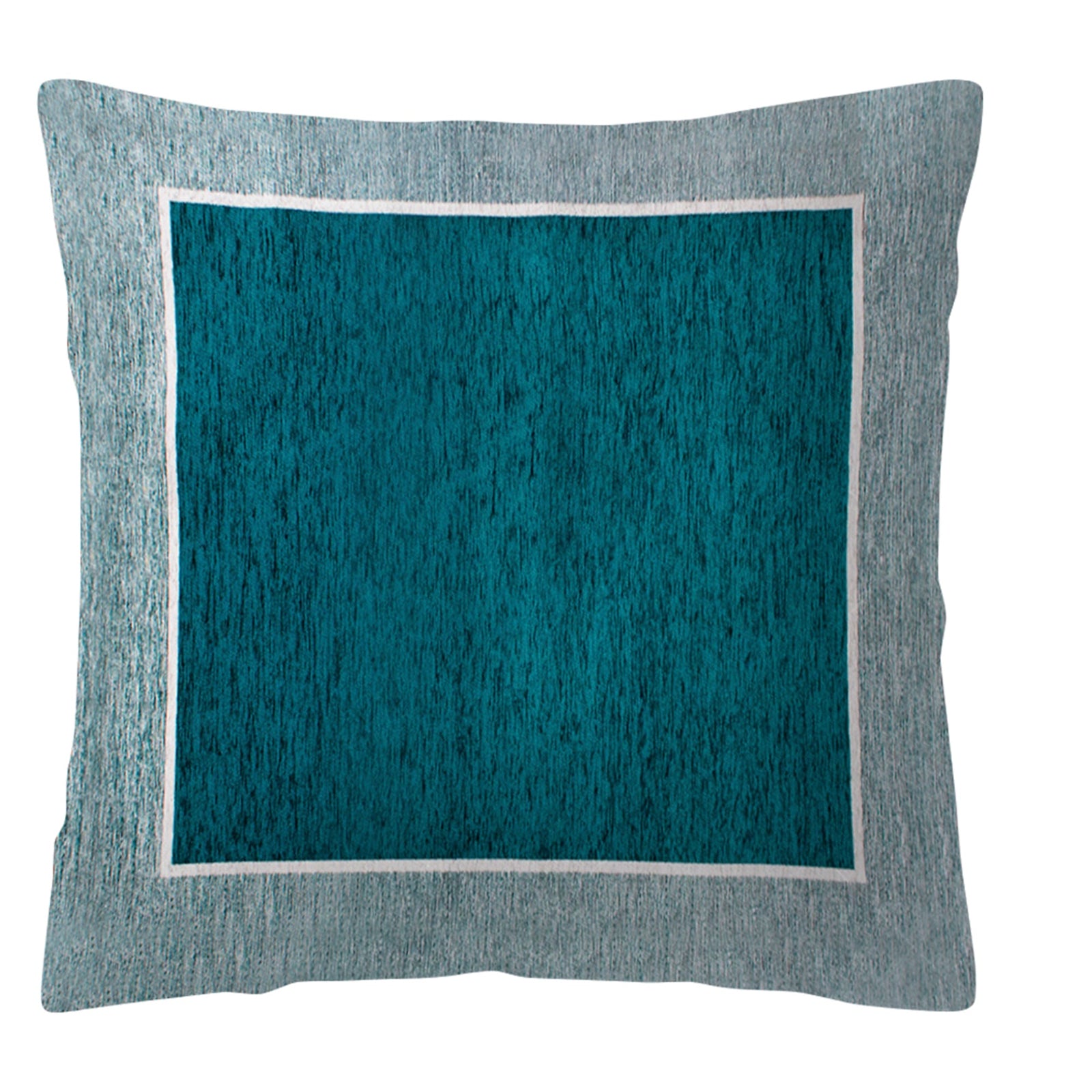 PAAR JACQUARD SOFAKISSEN ABNEHMBAR 50X50 CM ROM PETROL