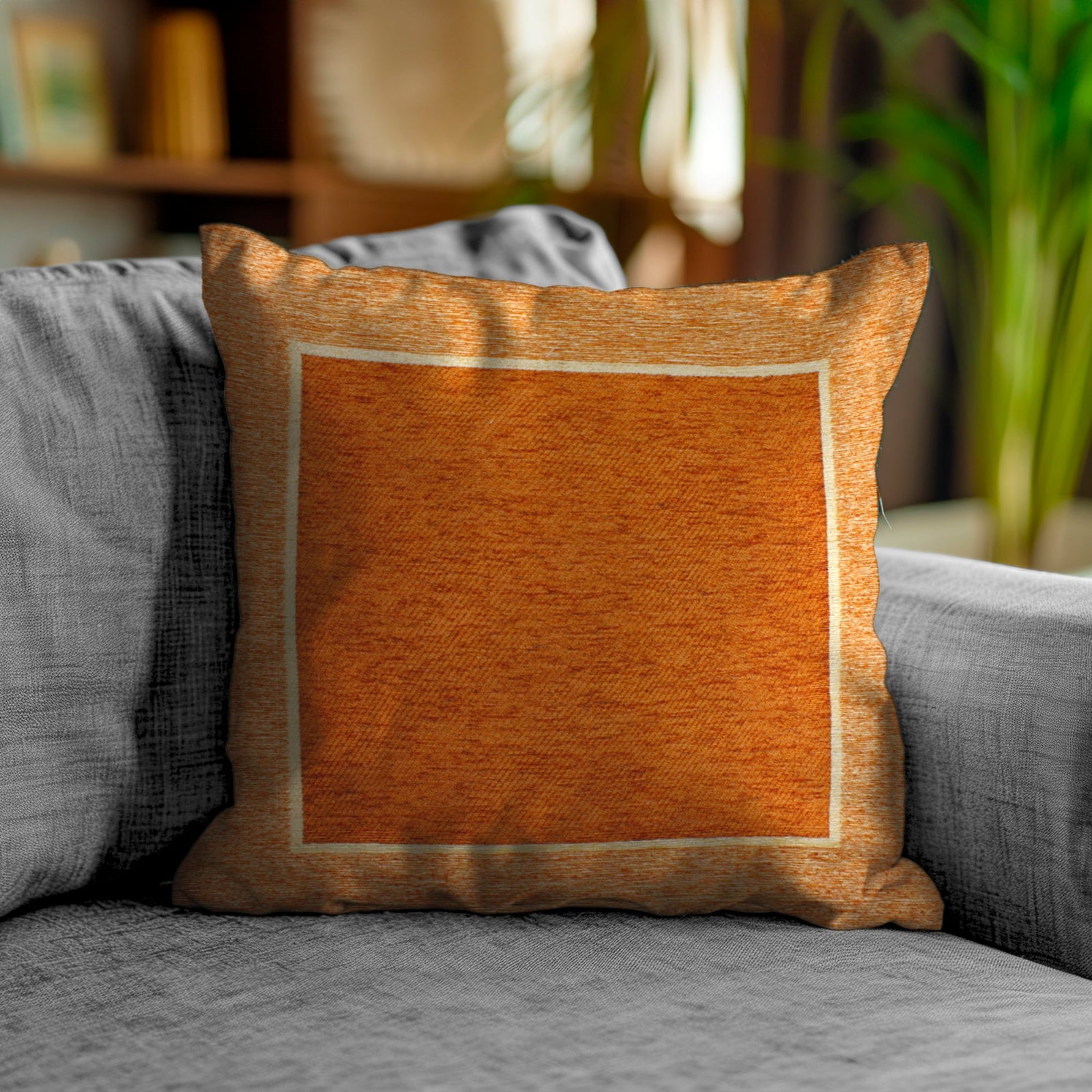 PAAR JACQUARD-DEKOKISSEN MIT ABNEHMBARER BEZUG 50X50 CM ROM ROMBRAUN