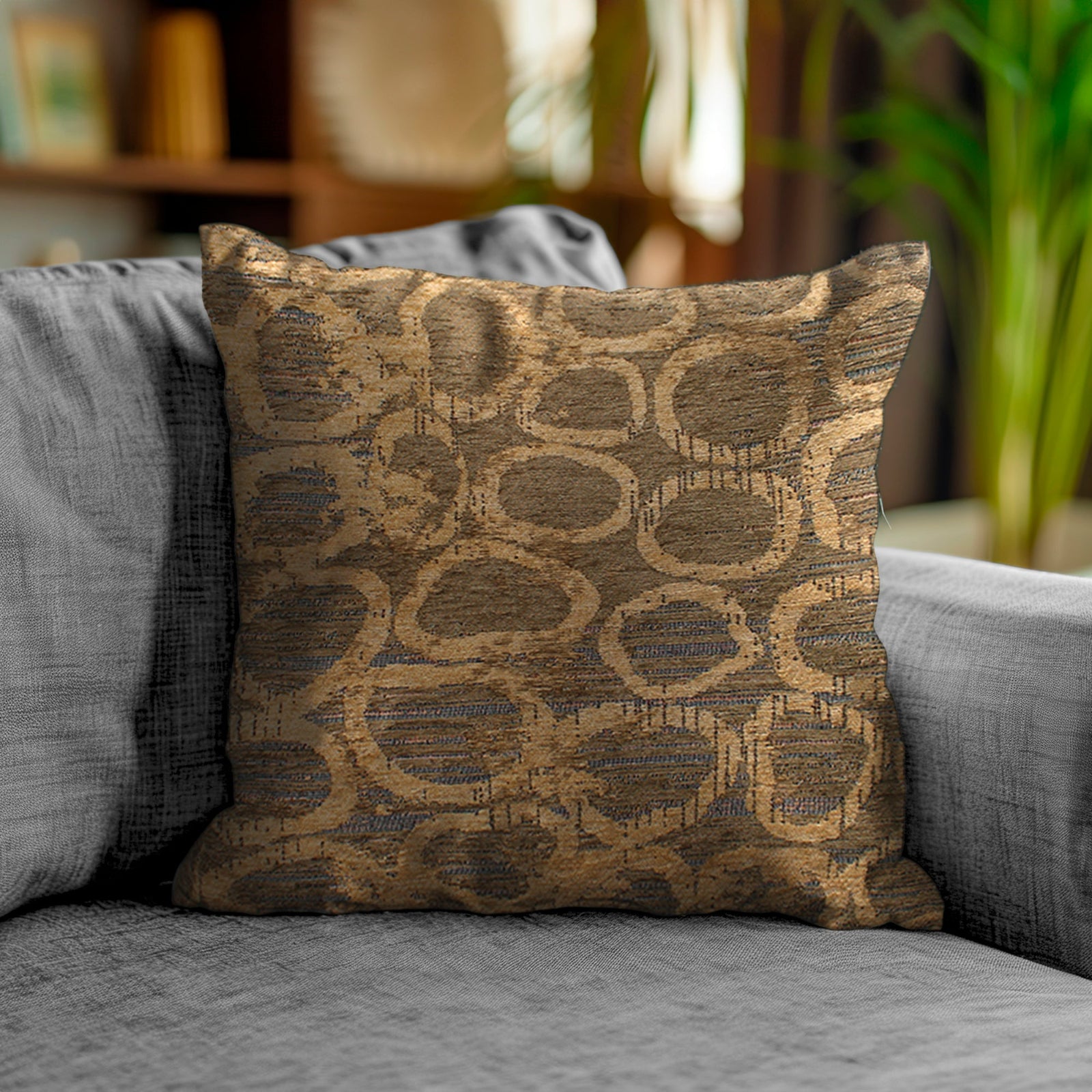 PAAR JACQUARD-DEKOKISSEN MIT ABNEHMBARER BEZUG 50X50 CM ESOPO FANGO