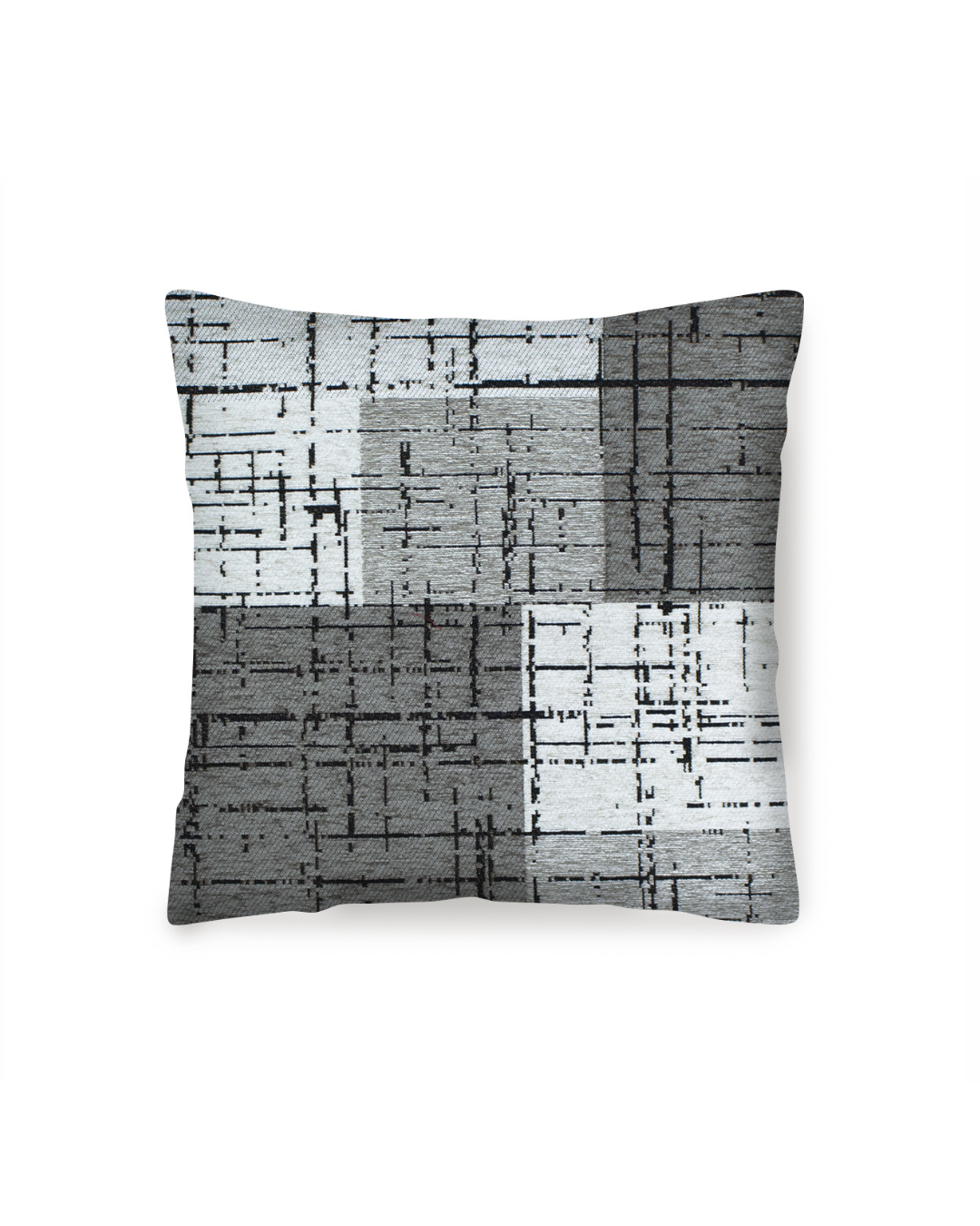 PAAR JACQUARD-DEKOKISSEN MIT ABNEHMBARER BEZUG 50X50 CM MONDRIAN WARMGRAU