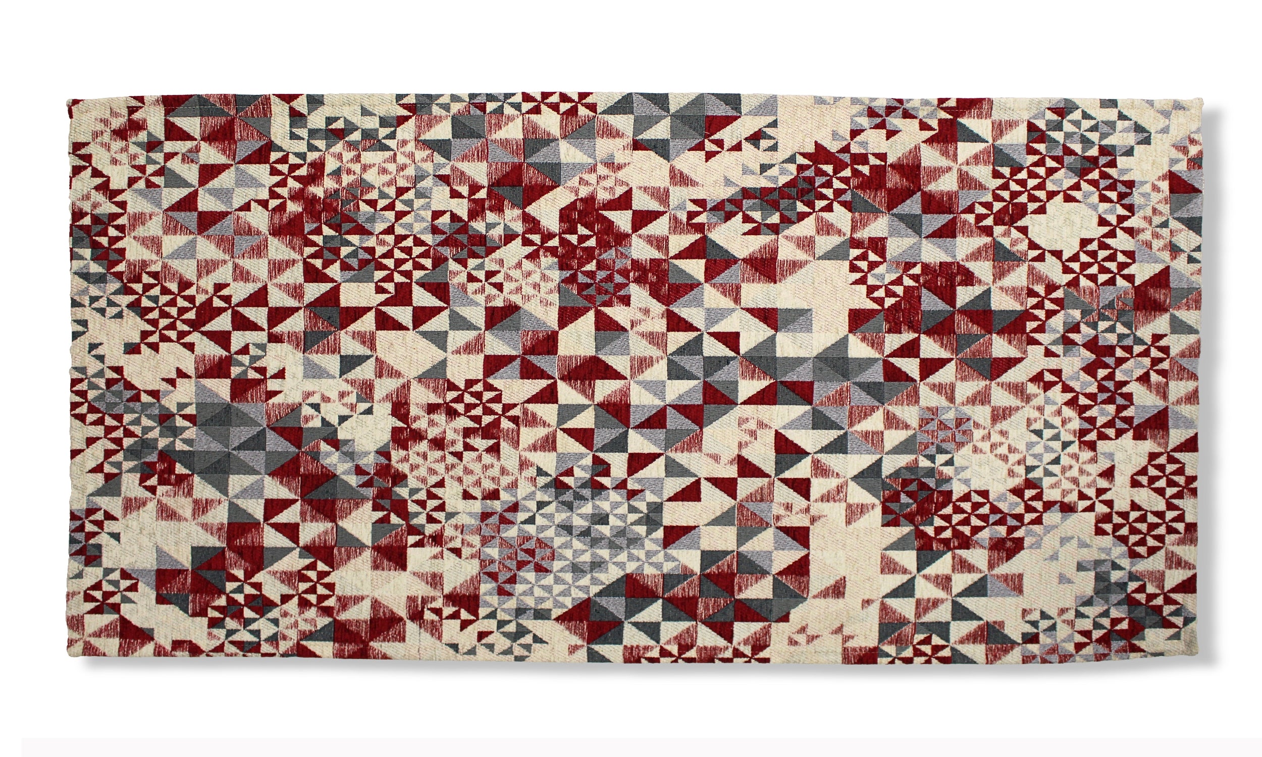 Tappeto moderno Dis.Catullo in rosso con design geometrico, antiscivolo, 65x115 cm, morbido e facile da pulire.
