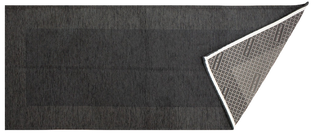 KÜCHENTEPPICH MIT STREIFENMUSTER FARBE TOPASBLAU 57X115 CM MIT RUTSCHFESTER UNTERLAGE