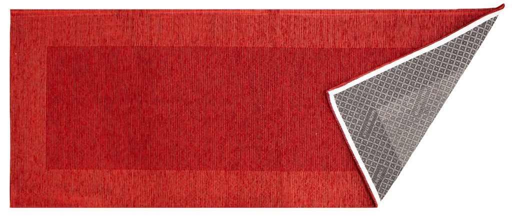 KÜCHENMATTE MIT STREIFENMUSTER FARBE TOPASBLAU 57X85 CM MIT RUTSCHFESTER UNTERLAGE