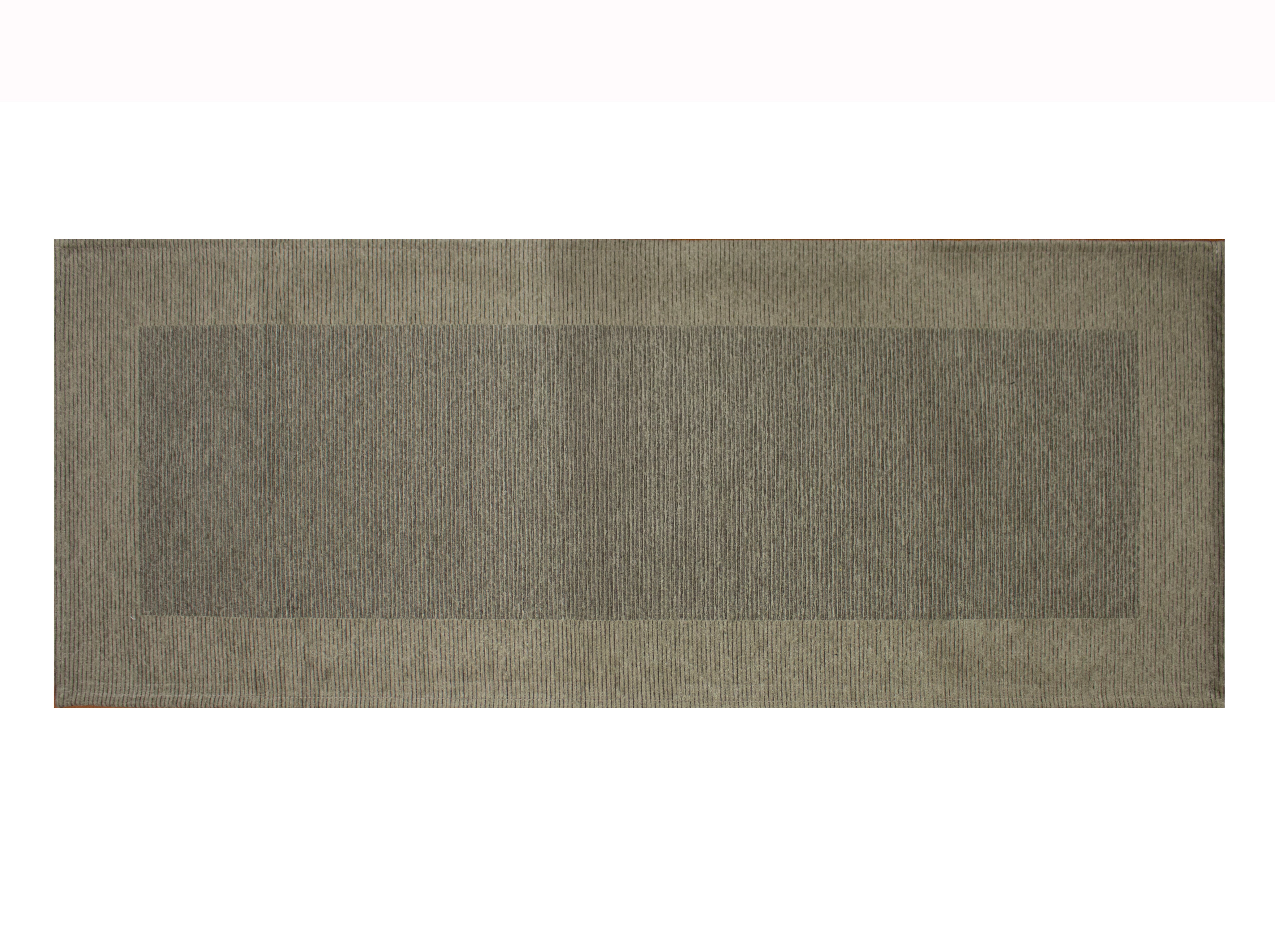 KÜCHENTEPPICH MIT STREIFENMUSTER FARBE GRÜN ASCH 57X85 CM MIT RUTSCHFESTER UNTERLAGE