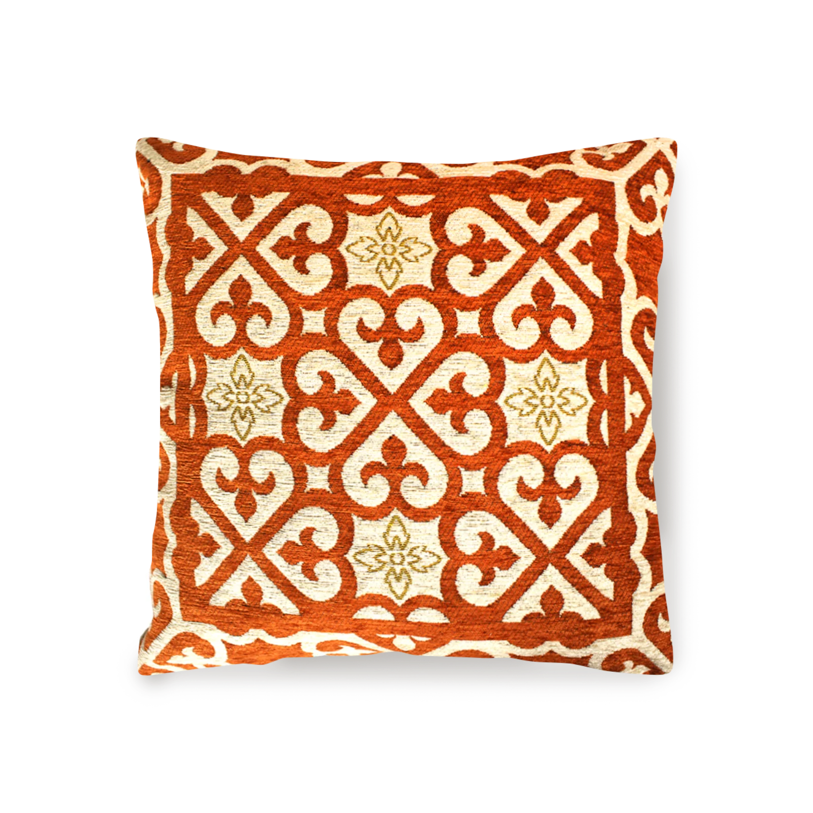 COPPIA CUSCINI ARREDO JACQUARD SFODERABILI ARABIC decorativo in tessuto jacquard con motivo floreale e colorato.