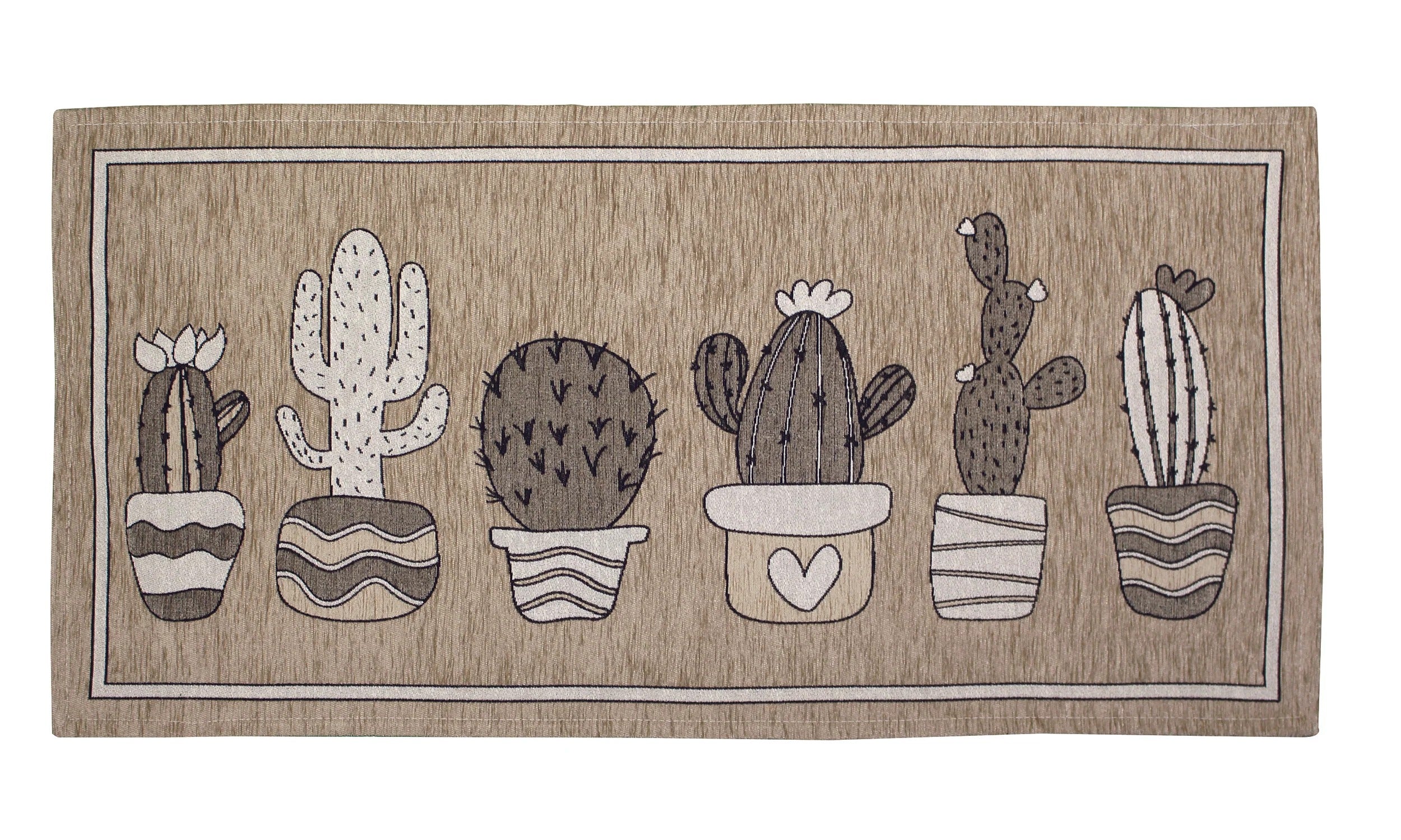 TAPPETO DA CUCINA CACTUS CON ANTISCIVOLO