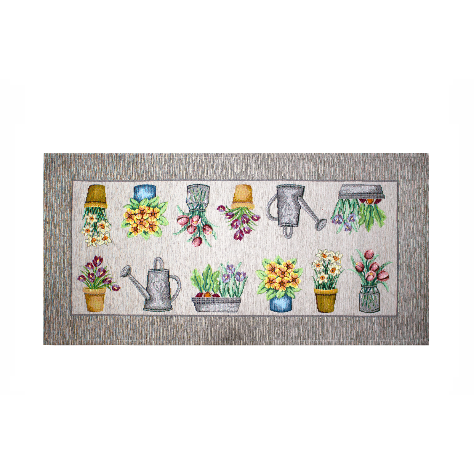 KÜCHENTEPPICH DIS.ZIG ZAG FARBE PERLGRAU 57X280 CM RUTSCHFEST