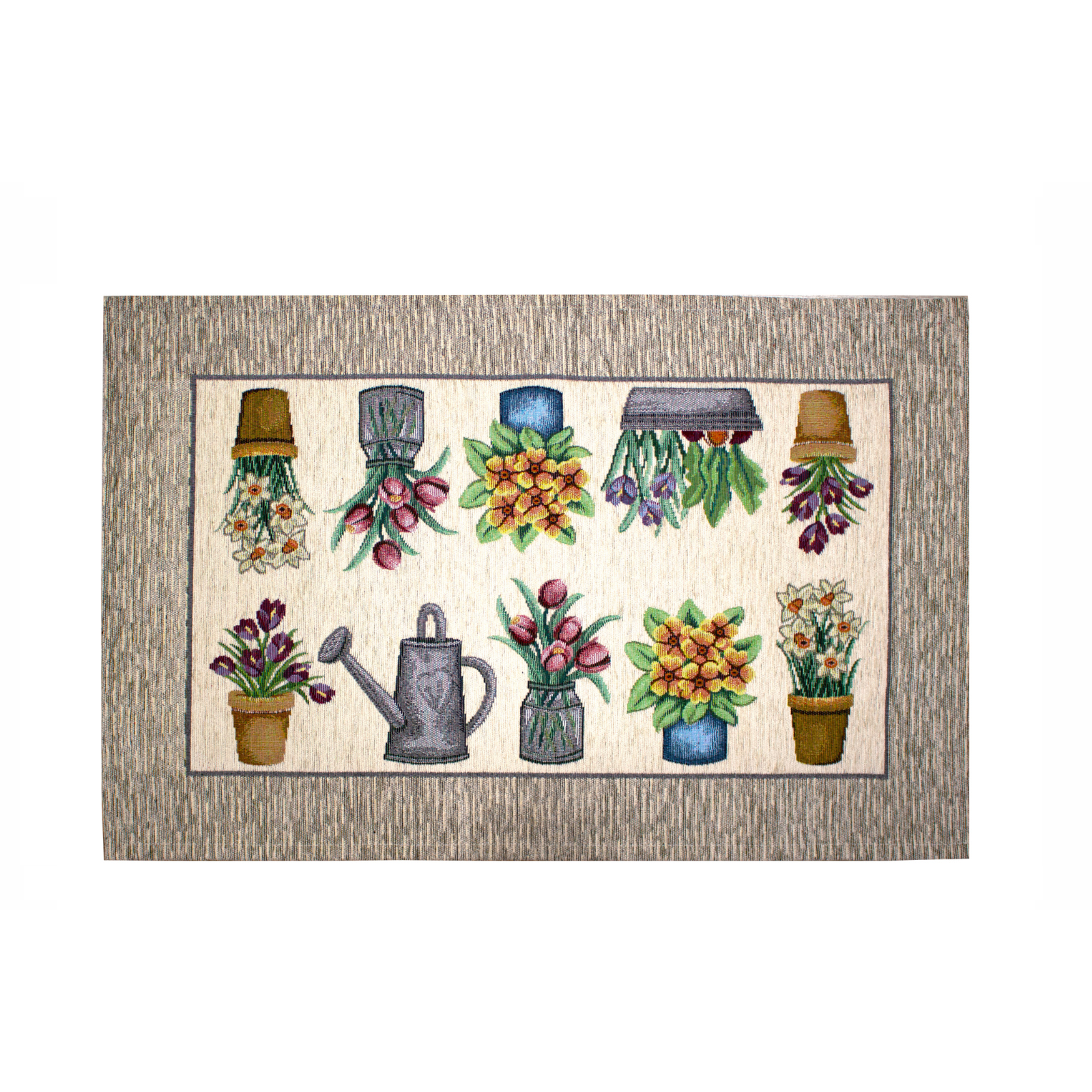KÜCHENTEPPICH DIS.ZIG ZAG FARBE PERLGRAU 57X280 CM RUTSCHFEST