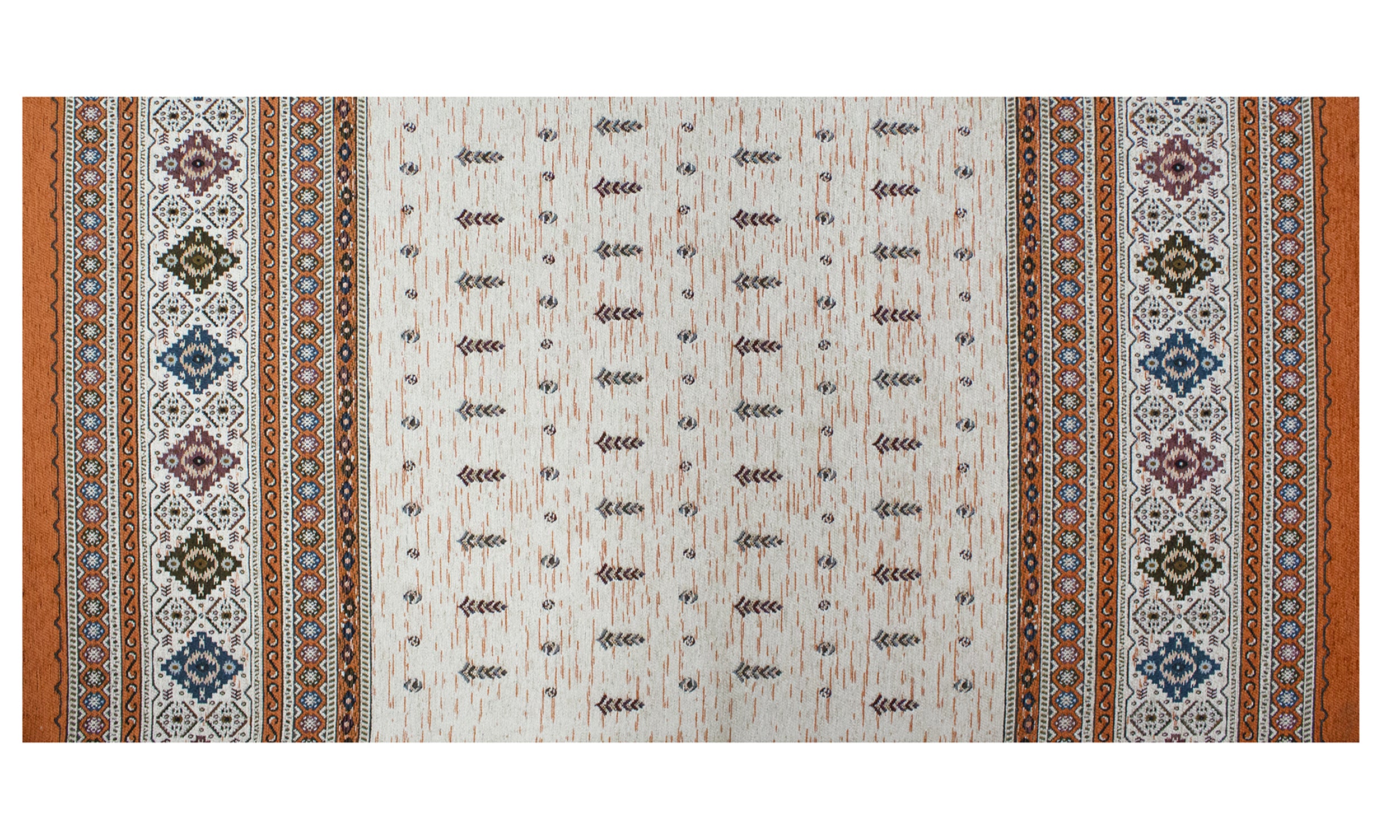 Tappeto arredo Loom color ruggine 115x175 cm con antiscivolo, disegno moderno e colori accesi.