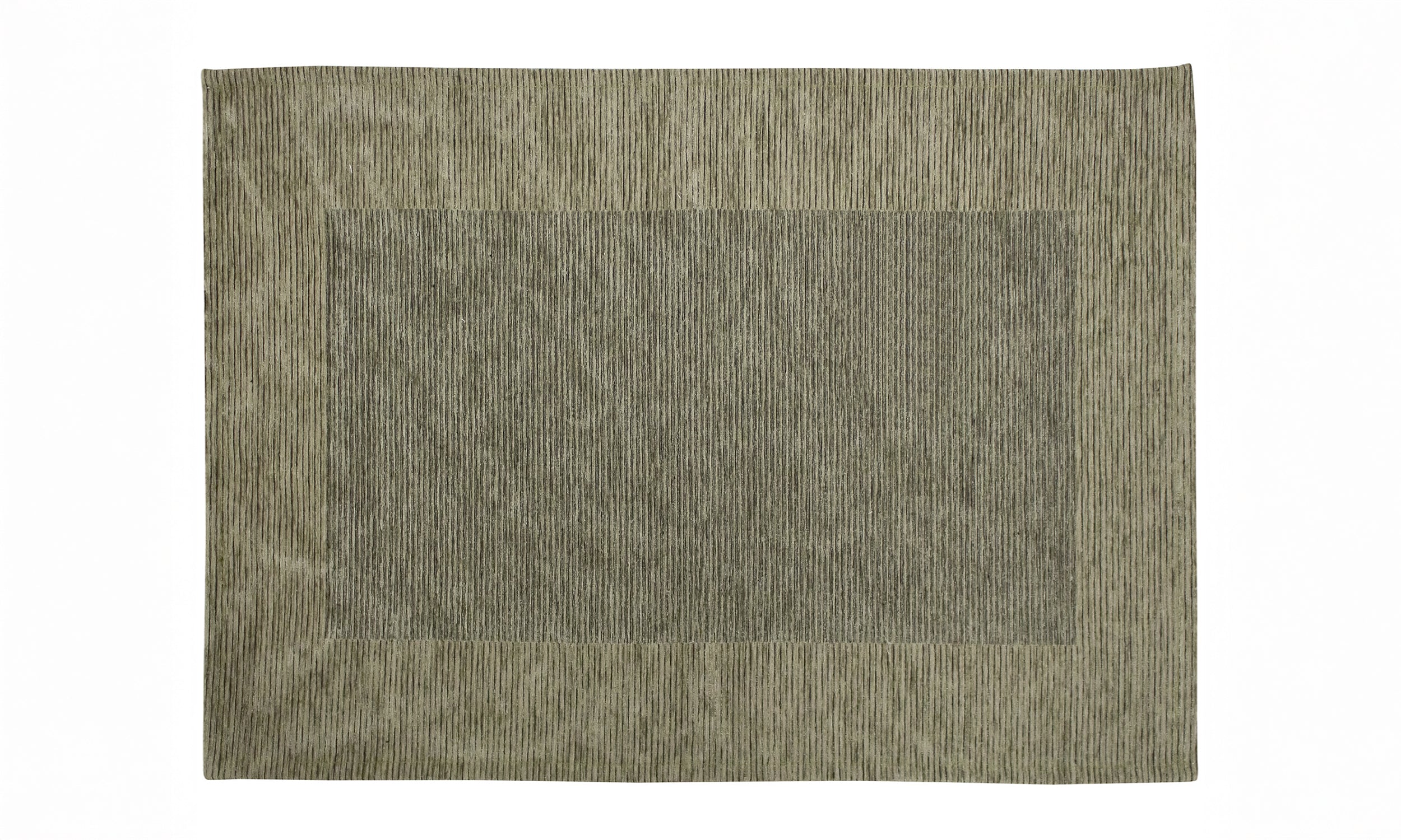KÜCHENTEPPICH MIT STREIFENMUSTER FARBE GRÜN ASCH 57X85 CM MIT RUTSCHFESTER UNTERLAGE
