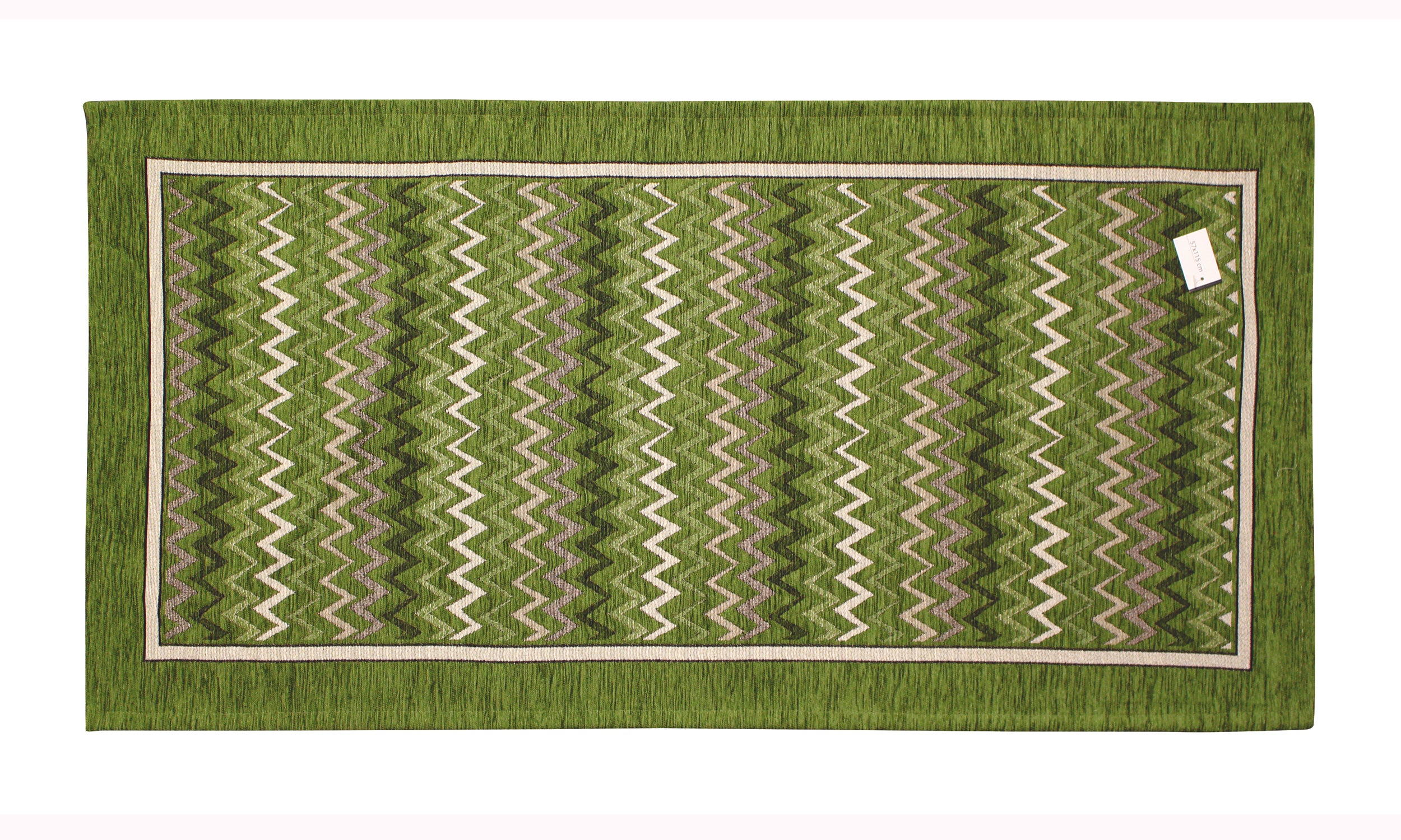 KÜCHENTEPPICH DIS.ZIG ZACK FARBIG GRÜN DSCHUNGEL 57X85 CM RUTSCHFEST